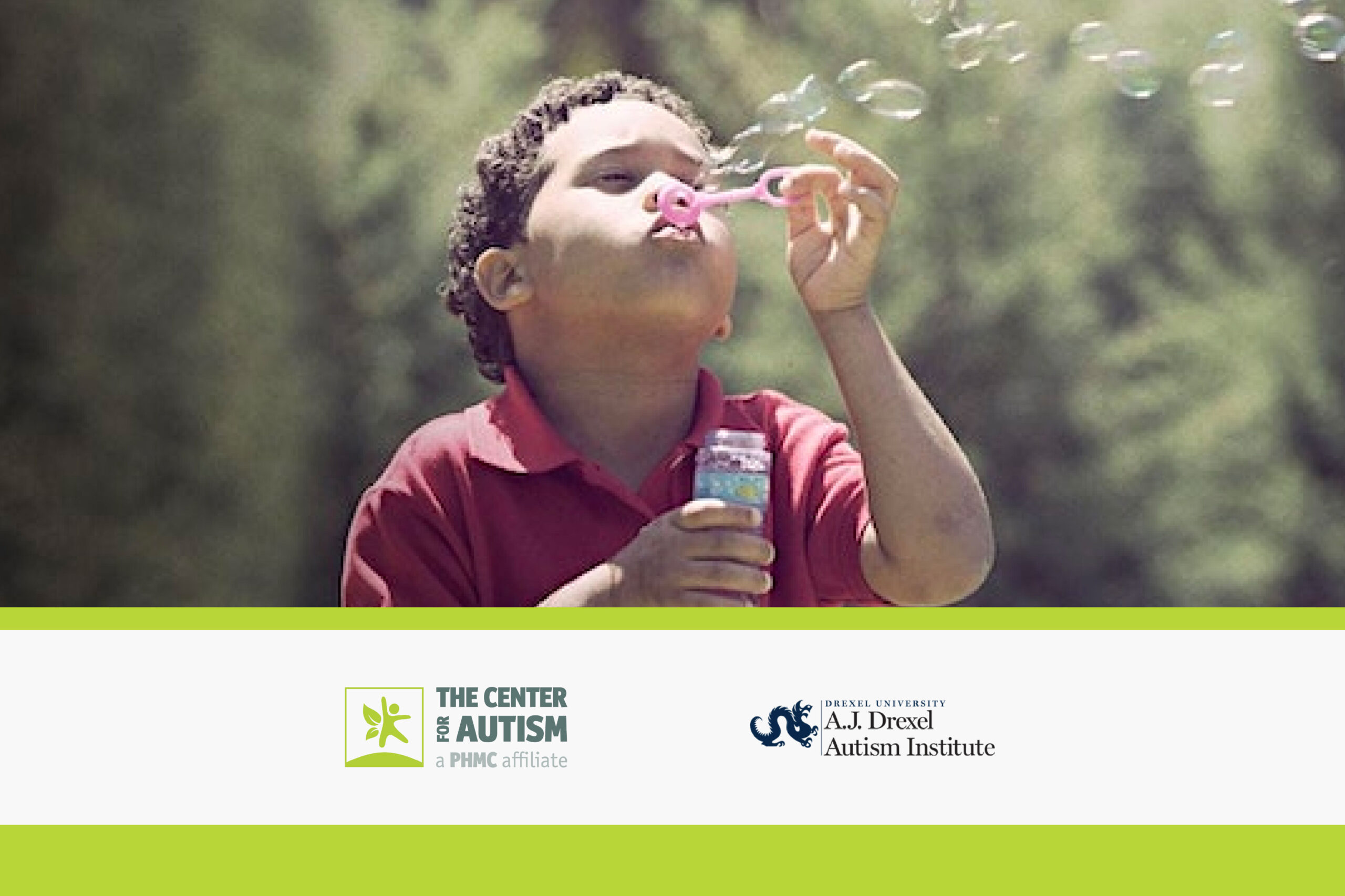 Child blowing bubbles.