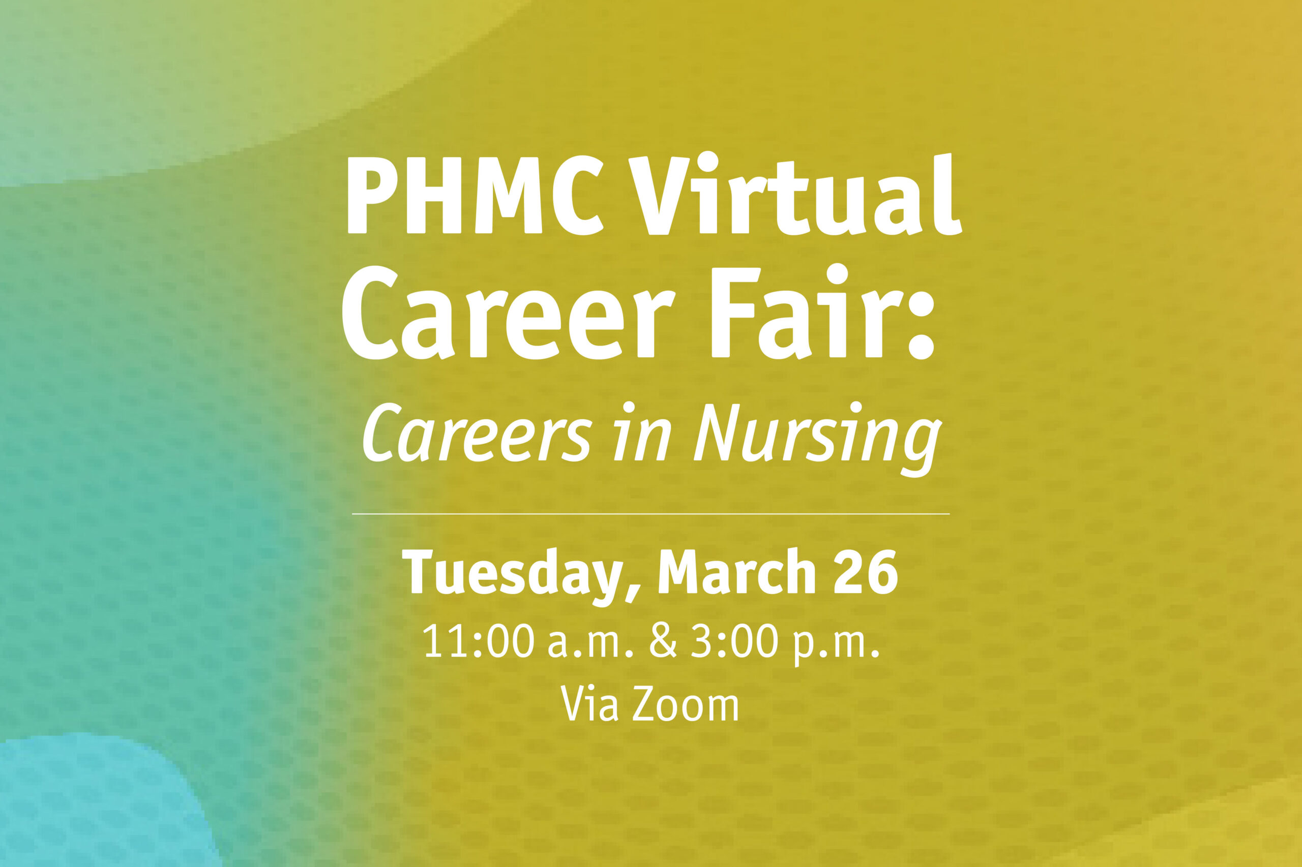PHMC Virtual Career Fair: Careers in Nursing